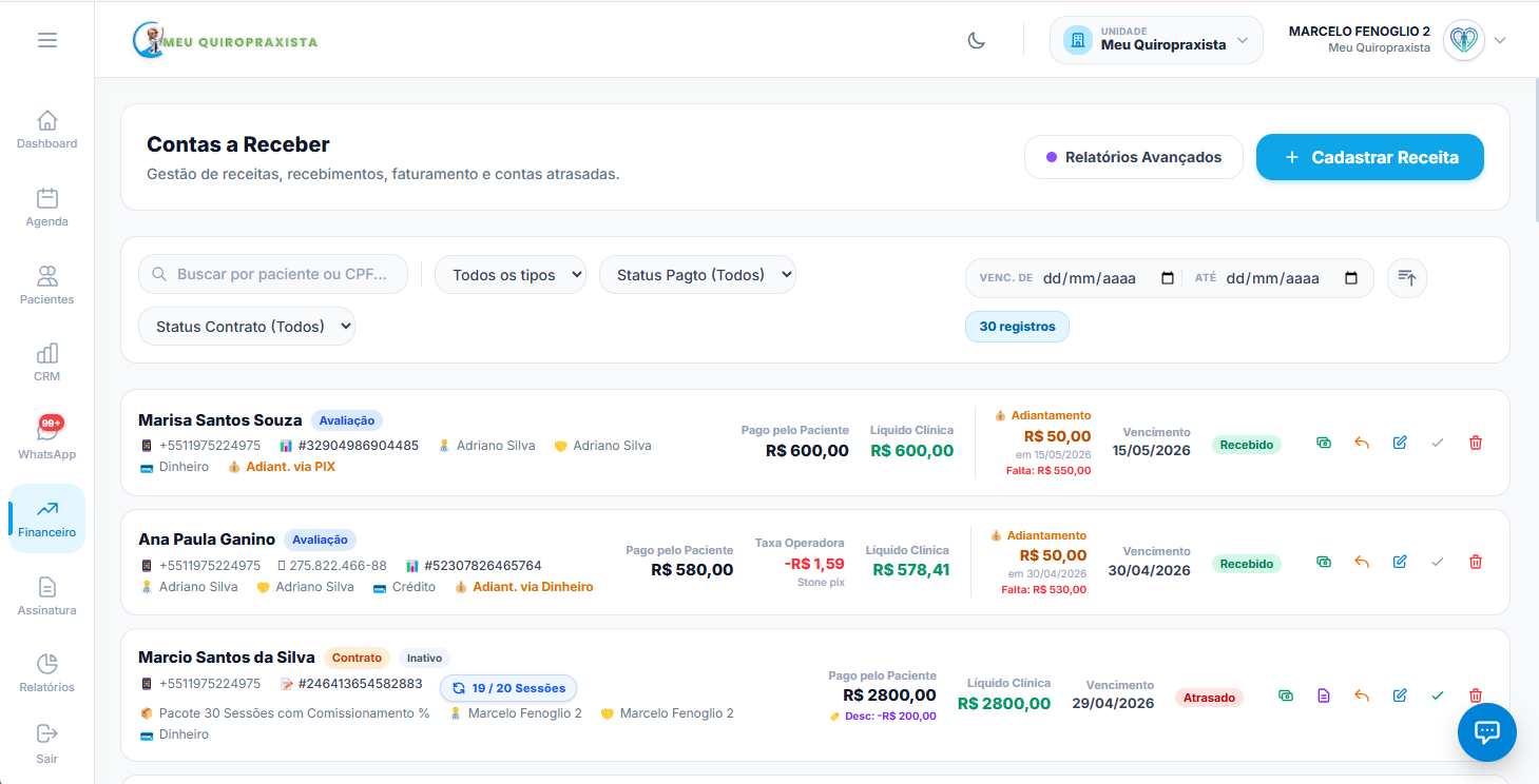 Fluxo Financeiro (Light Mode)